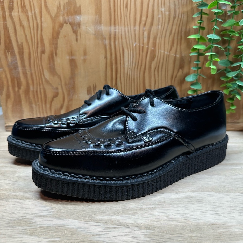 T.U.K. Black leather creepers